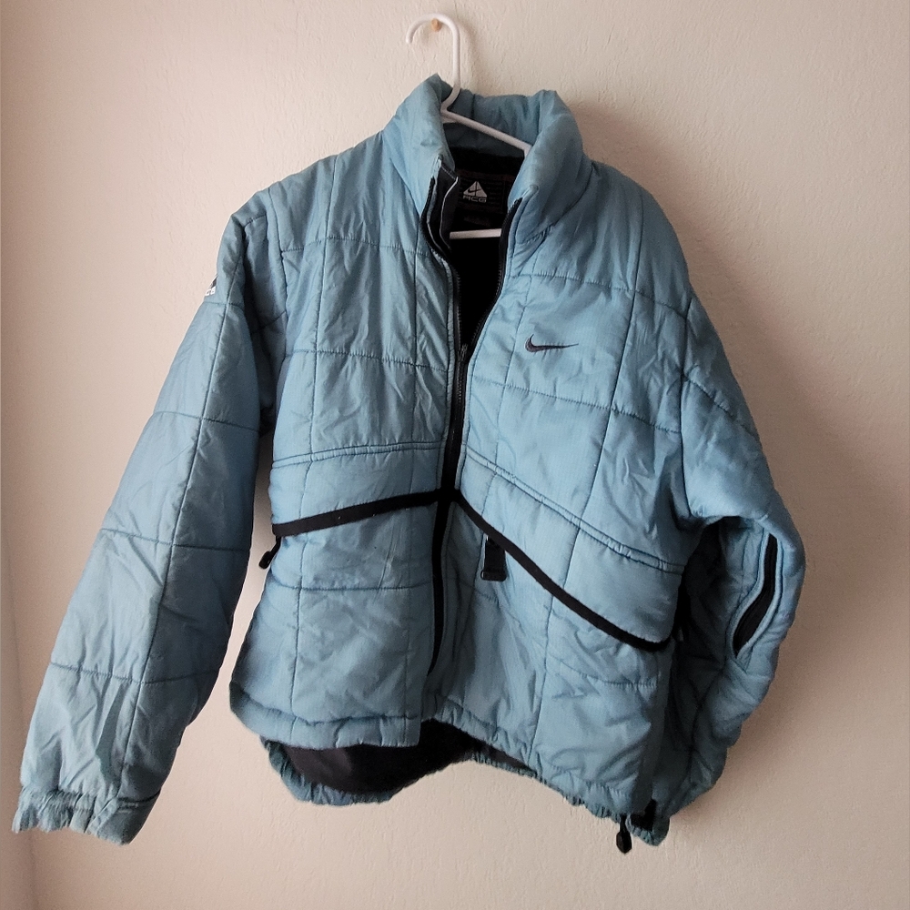 Nike All Climate Gear dusty blue puffer jacket | size M